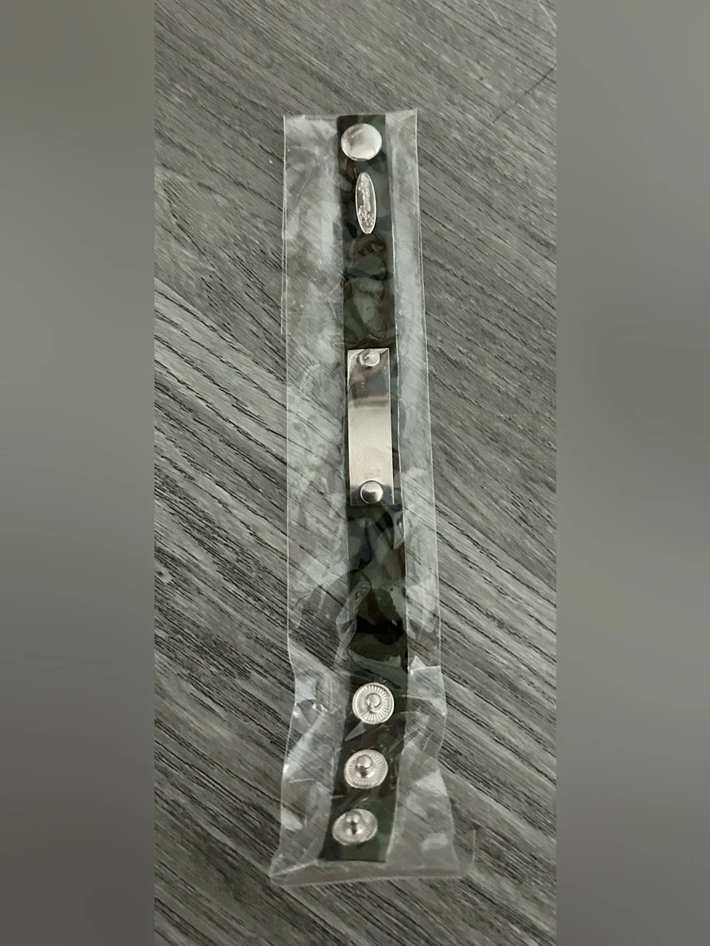 Plunder Camo Leather Faux Hair Bracelet